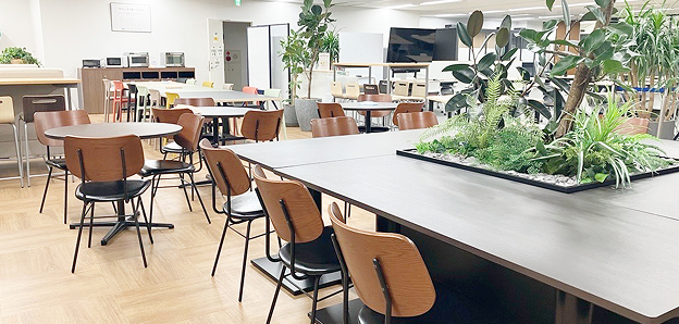 休憩スペースを完備